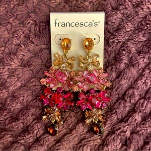 🩷NWT! Francesca’s Pink Gem Earrings🩷
